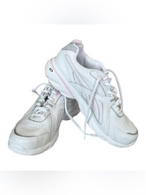 Reebok 3D Ultra Lite White & Pink Athletic Lace Up Walking Shoes. 8 1/2 Wide.